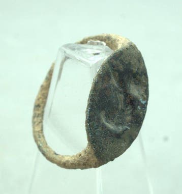 Ancient Greek Bronze Seal ring - 22 mm (Zonder minimumprijs)