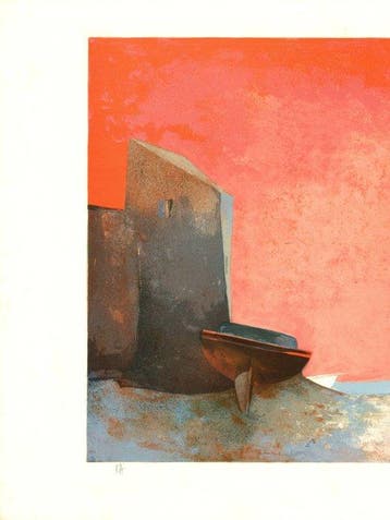 Claude Gaveau (1940) - Barques en bord de mer