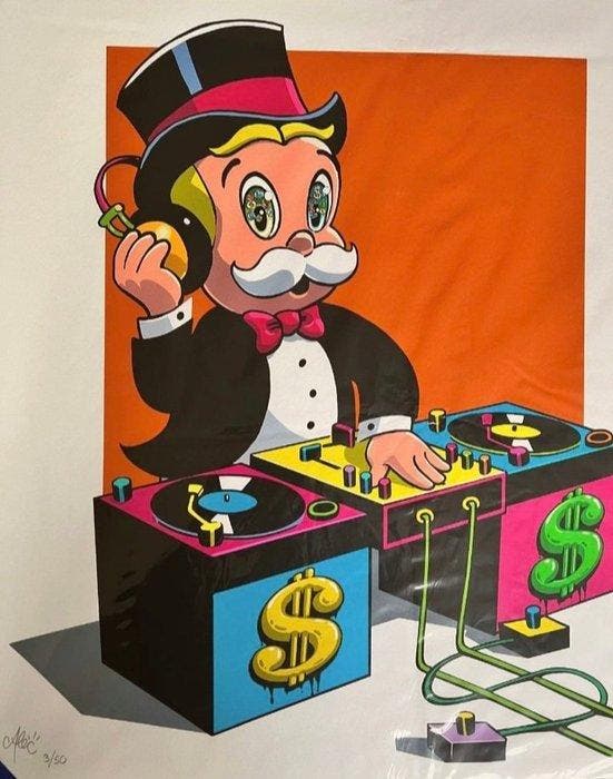 Alec Monopoly (1986) - Dj monopz orange, Antiek en Kunst, Kunst | Designobjecten