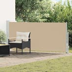 vidaXL Uittrekbaar Zijscherm Beige 500 x 117 cm Polyester, Verzenden