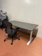 Elektrisch Verstelbaar Zit Sta Bureau - Antraciet Bureaublad, Verzenden, In hoogte verstelbaar, Nieuw