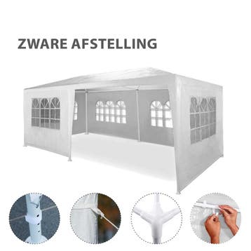 MaxxGarden Partytent 3x6m met zijwanden - Wit -  retourdeal, Ophalen of Verzenden, Nieuw