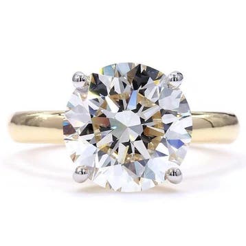 Zonder minimumprijs - Ring - 14 karaat Geel goud - 4.01ct., Nieuw
