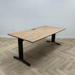 verstelbaar bureau vv elektra 200x100 cm, licht eiken -, In hoogte verstelbaar, Gebruikt
