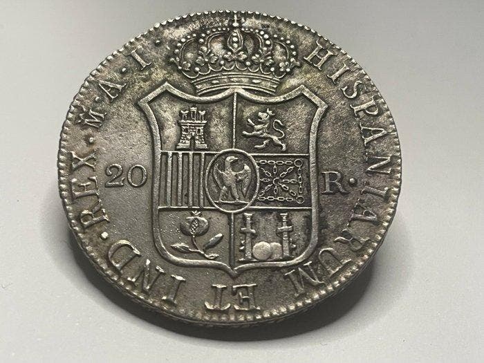 Spanje. Jose Napoleón. 20 Reales 1810 Madrid AI, Timbres & Monnaies, Monnaies | Europe | Monnaies non-euro