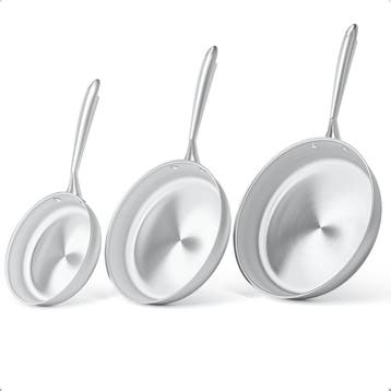 Cooknano 3-delige RVS Pan | Tweede kansje | Inductie ready, Verzenden, Pannenset