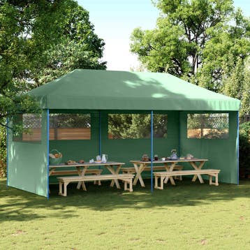 vidaXL Partytent 292 x 580 x 315 cm Groen Oxford Stof, Verzenden