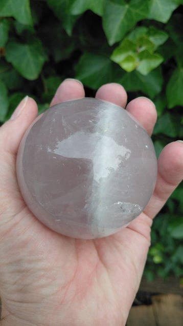 Set van 3 grote Rozenkwarts bollen – natuurlijk mineraal-