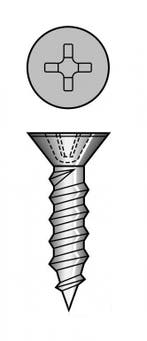 Set van 8 verzonken metalen schroeven (voor kastscharnier m, Verzenden, Nieuw