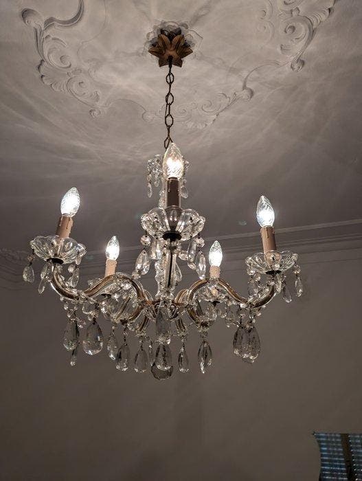 Plafondlamp - Kristal, Antiquités & Art, Curiosités & Brocante