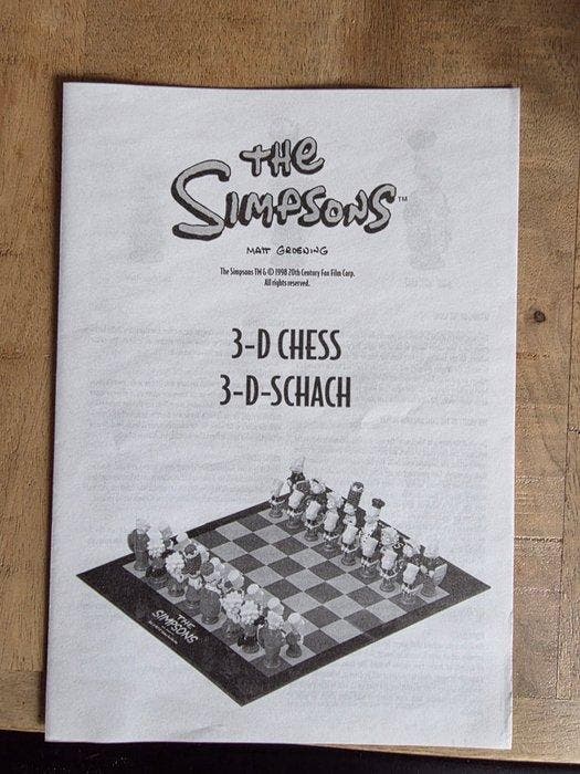 Schaakspel - The Simpsons 3-D Chess Set - Original 1997, Antiquités & Art, Curiosités & Brocante