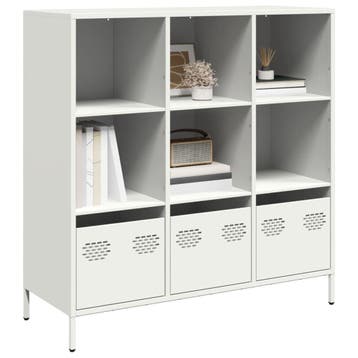 vidaXL Hoge kast 101,5x39x103,5 cm staal wit, Verzenden, Nieuw