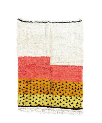Kleurrijk Berber-wollen tapijt uit Marokko - Vloerkleed -