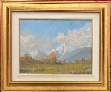Italiaanse school (XX) - Il monte bianco, visto da le salle, Antiek en Kunst