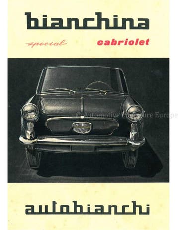 1960 AUTOBIANCHI BIANCHINA SPECIAL CABRIOLET BROCHURE DUITS, Ophalen of Verzenden