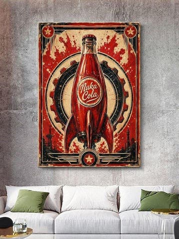 Shayer - Fallout – Nuka-Cola Red Rocket - XL - 60x80cm - 1/1, Nieuw