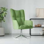 vidaXL Relaxstoel fluweel lichtgroen, Huis en Inrichting, Verzenden, Nieuw