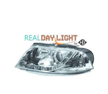 Phares Pour Volkswagen Vw Passat Lim. Kombi 00-05 Drl Chromé, Verzenden