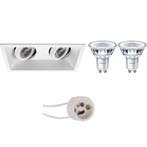Pragmi Zano Pro 5W LED Spot Set - Kantelbare Witte Inbouwspo, Huis en Inrichting, Lampen | Spots, Verzenden, Nieuw
