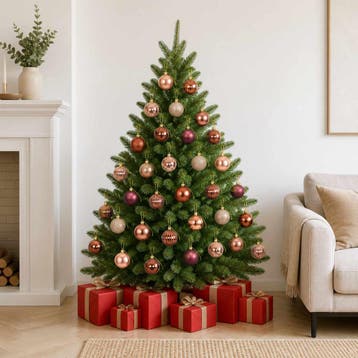 vidaXL Kerstballenset 75 st Champagne en bruin 6 cm, Verzenden, Nieuw