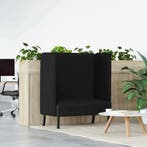 vidaXL Hoog rugbank / zetel 101cm Zwart Stof, Verzenden