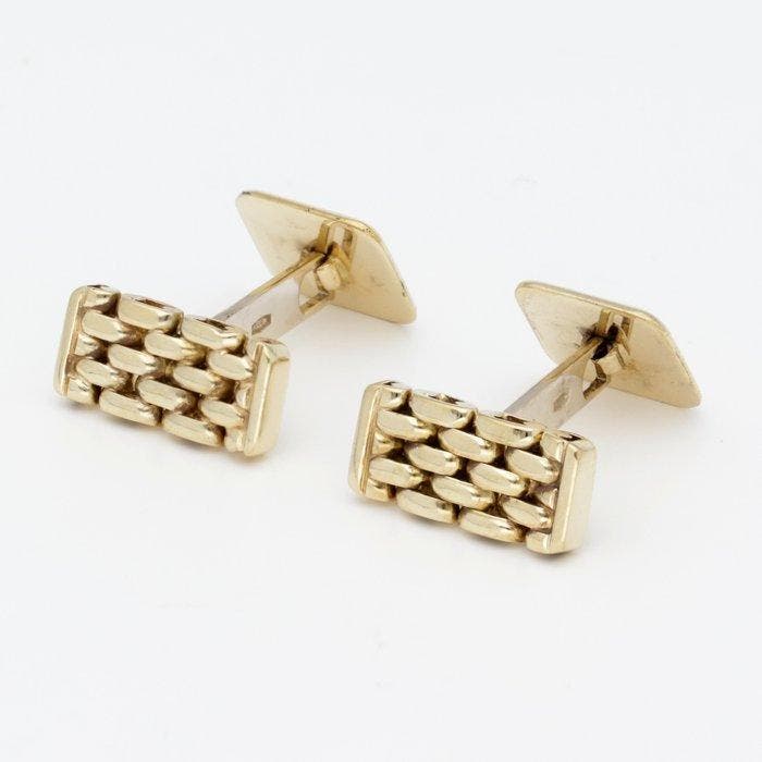 Boutons de manchette - 18 carats Or jaune, Handtassen en Accessoires, Antieke sieraden
