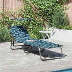 vidaXL Opvouwbare zonnebed Multikleur 190 x 57 x 81 cm, Tuin en Terras, Verzenden, Nieuw