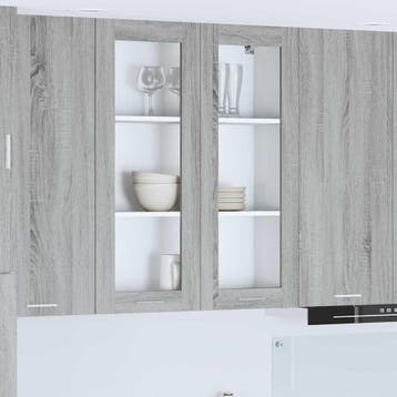 vidaXL Hangkast met opslag Grijs Sonoma 80 x 31 x 100 cm, Verzenden, Nieuw