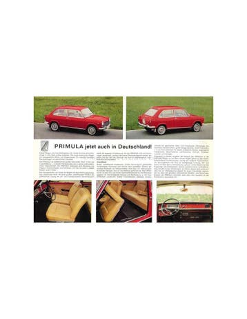 1966 AUTOBIANCHI PRIMULA LEAFLET DUITS, Ophalen of Verzenden
