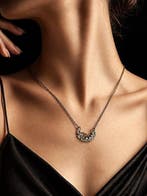 Elegante Blauwe Topaas Ketting – 925 Sterlingzilver -, Antiek en Kunst