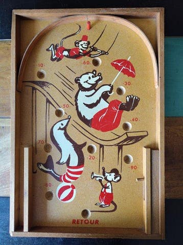 - Mechanische flipperkast Circus - 1950-1960, Antiek en Kunst