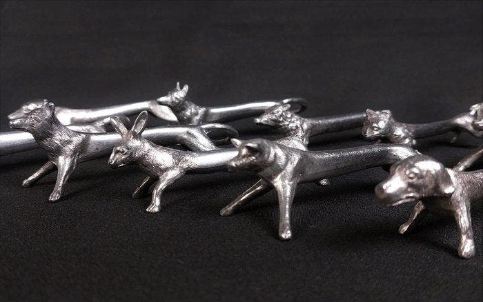 Porte couteau (14) - Métal argenté, Plaqué(e) argent -, Antiquités & Art, Curiosités & Brocante