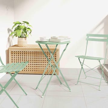 vidaXL Bistrotafel Licht Mint Ø 50 x 71 cm Poedergecoat, Verzenden, Nieuw