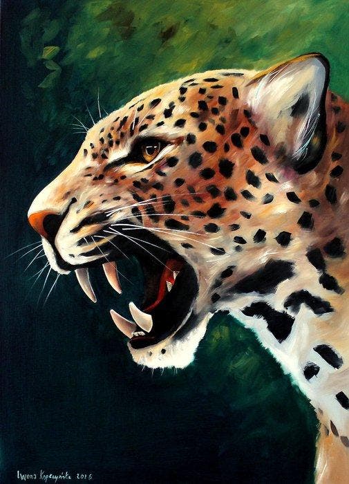 Iwona Kopczyska - Wild, Antiquités & Art, Art | Peinture | Moderne