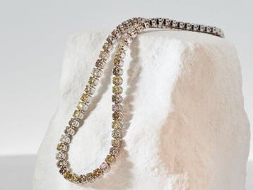 Zonder minimumprijs - Armband - 14 karaat Witgoud - 2.09ct.