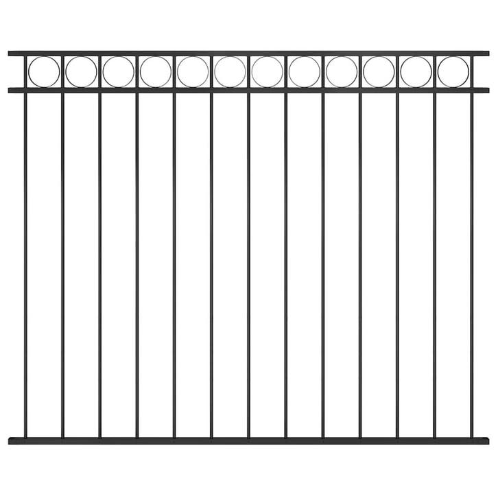 vidaXL Schuttingpaneel ASSEN staal 1,7x1,5 m zwart, Tuin en Terras, Tuinhekken en Hekwerk, Nieuw, Verzenden