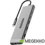 Sitecom 10 in 1 USB4 Power Delivery Multiport adapter, Computers en Software, Verzenden, Nieuw