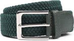Suitable Geweven Riem Donkergroen maat 85 Heren, Kleding | Heren, Riemen en Ceintuurs, Verzenden, Echt leder, Nieuw, Suitable