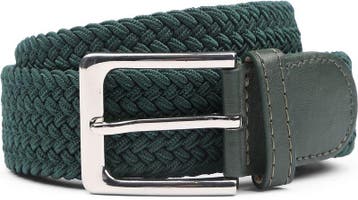 Suitable Geweven Riem Donkergroen maat 85 Heren, Kleding | Heren, Riemen en Ceintuurs, Verzenden, Echt leder, Nieuw, Suitable