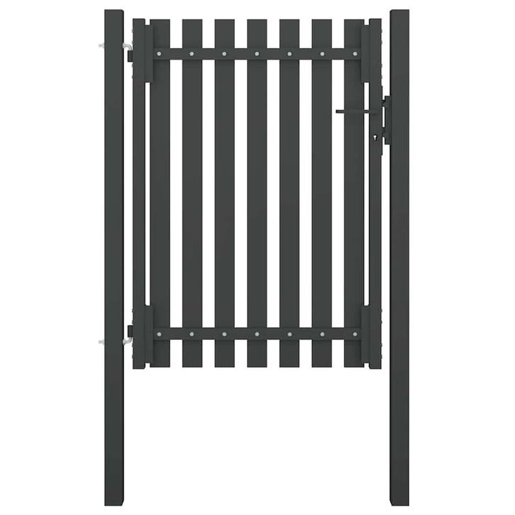 vidaXL Tuinhekpoort staal 100x125 cm antraciet, Jardin & Terrasse, Portes de jardin, Envoi