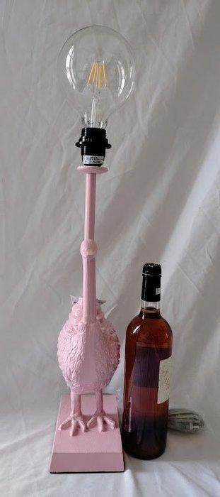 Rice - Lamp - Lamp in de vorm van een struisvogel - Gelakt, Antiek en Kunst