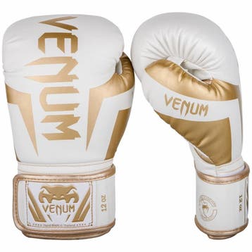 Venum Elite (Kick)Bokshandschoenen Wit Goud, Sport en Fitness, Verzenden, Nieuw, Bokshandschoenen