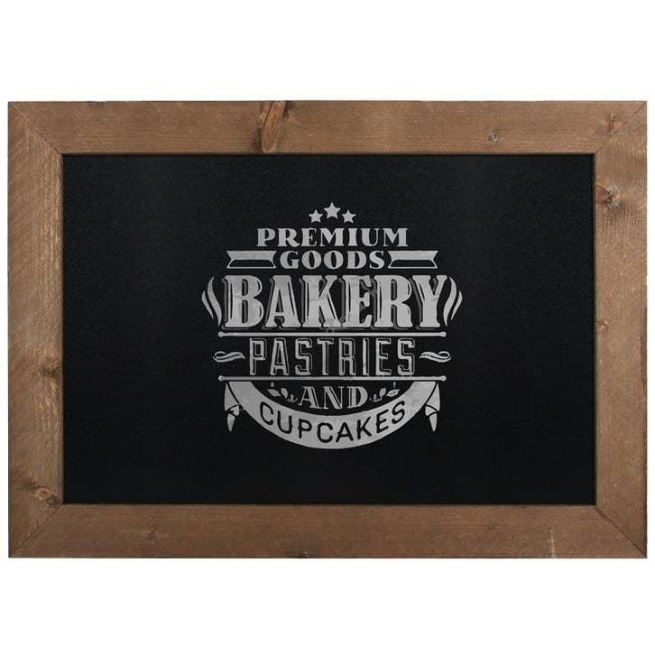 Krijtbord Hout Bruin 70x90cm, Huis en Inrichting, Woonaccessoires | Lijsten, Verzenden