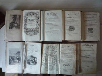 Divers auteurs - Lot P de 21 volumes Cuir (in-12)-, Antiek en Kunst