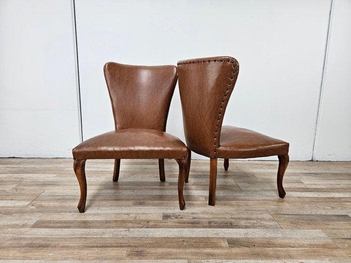 Chaise (2) - Paire de fauteuils bas au style classique -, Antiek en Kunst, Curiosa en Brocante