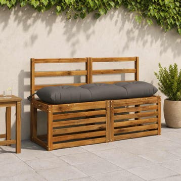vidaXL Bankkussen VIANEN 100% Polyester Grijs 110 x 30 x 12, Verzenden