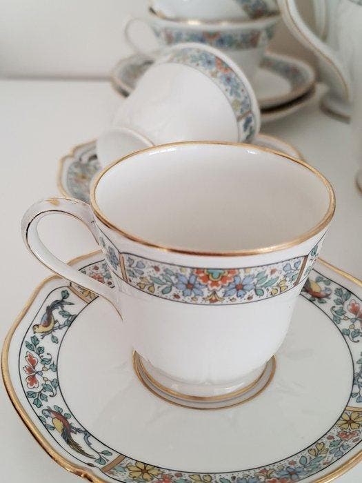 Limoges - Emile Bourgeois - Koffieservies - Porselein, Antiquités & Art, Antiquités | Verre & Cristal