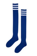 Sokken Donkerblauw Witte Strepen 36-41 Dames Heren Unisex Bl, Kleding | Dames, Ophalen of Verzenden, Nieuw