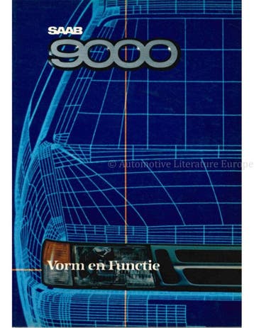 1987 SAAB 9000 VORM & FUNCTIE BROCHURE NEDERLANDS, Nieuw