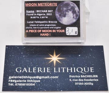 Maanmeteorit Bechar 007 - Algerije - 3.1 g